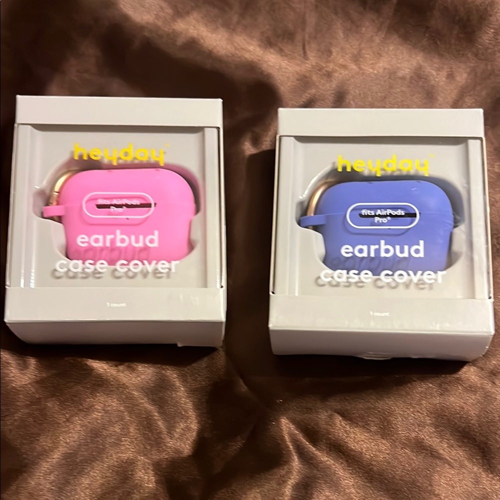 Earbud Case Covers  Fits AirPods Pro - Pink and Blue.